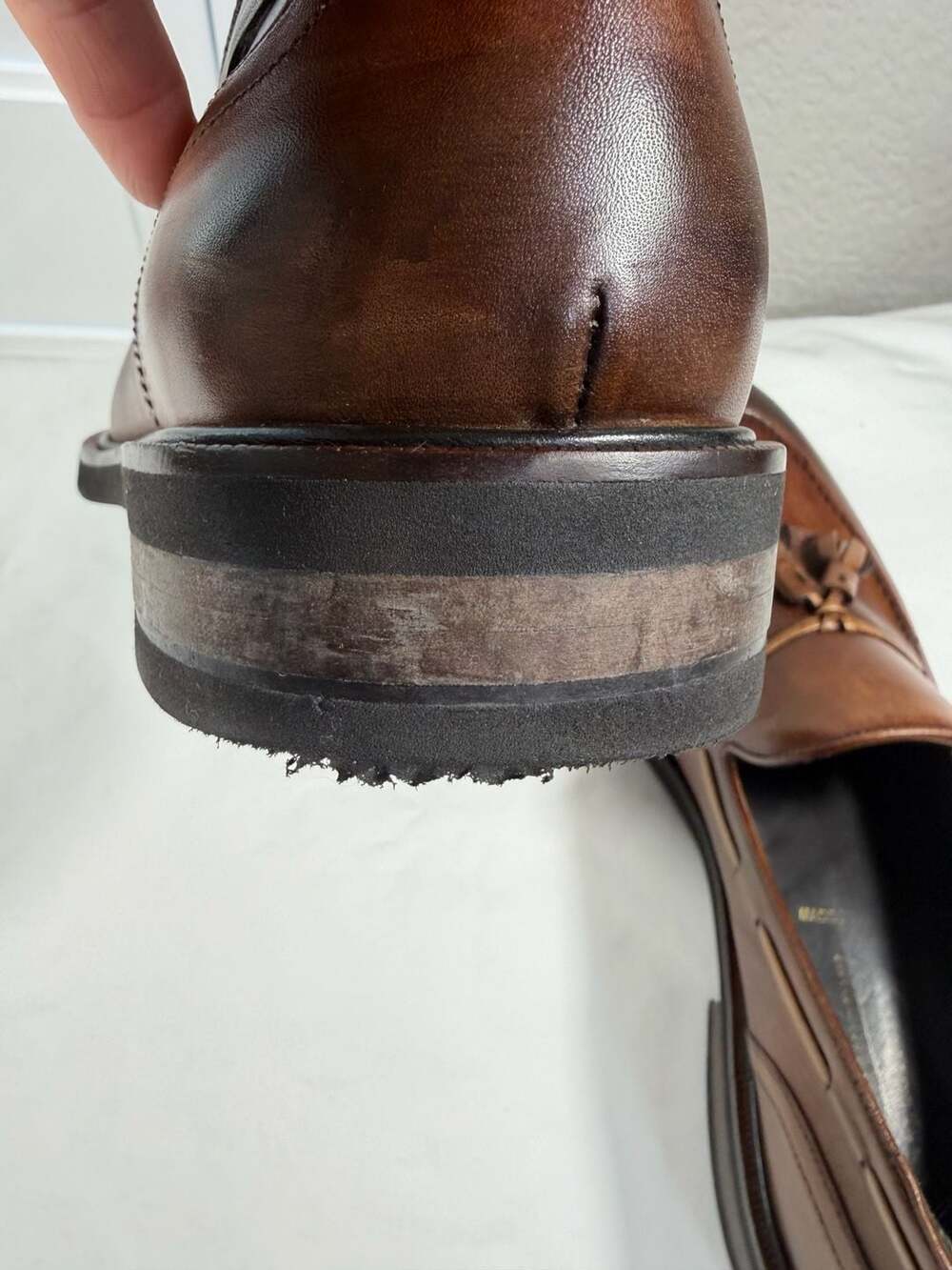 Johnston & Murphy Collection Italian Leather Tassel Loafers with Vibram Soles - Picture 6 of 10